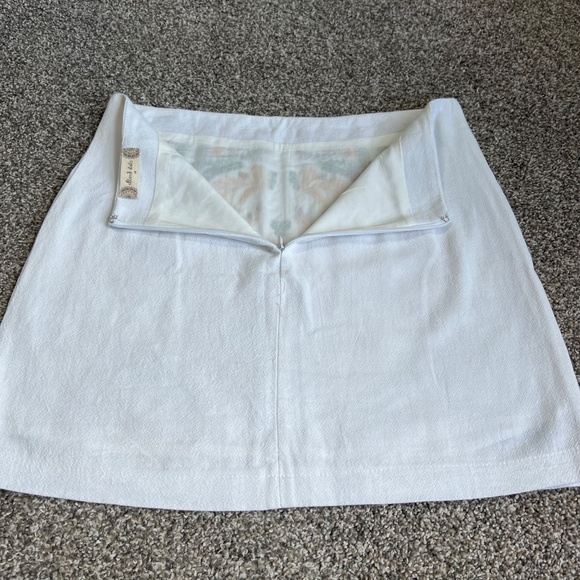 Altar'd State White Boho Embroidered Linen Cotton Mini Skirt, Size Medium - Picture 5 of 5